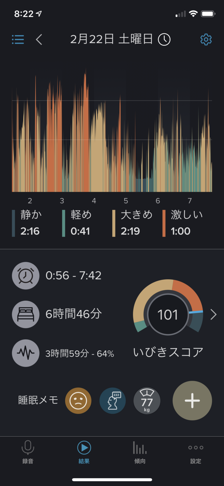 いびき計測アプリ